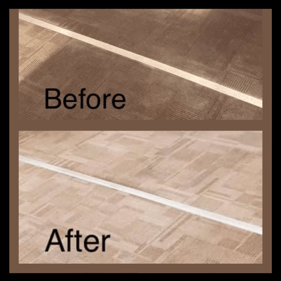 1. Carpet before and after picture
